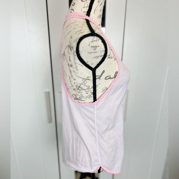 Lululemon Pink Stripes Scalloped Racer Back Tank Top Size 6 - Picture 6 of 6